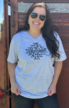 Load image into Gallery viewer, 3C Ash Vneck T - XS-2X