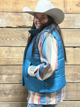 Load image into Gallery viewer, Teal Blue Puffer Vest - S &amp; L