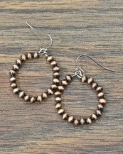 Load image into Gallery viewer, Earrings - Copper Pearl