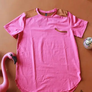 Pink/Rust T - XS L 2X