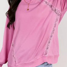 Load image into Gallery viewer, Pink Lace Sweatshirt - S-XL