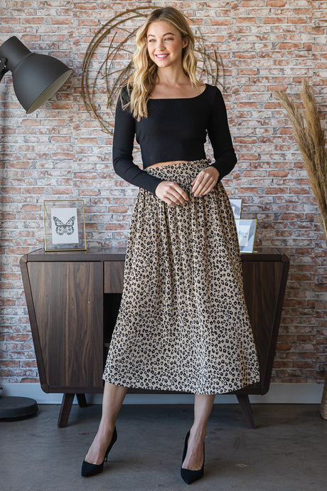 Gold/Cheetah Skirt