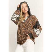 Load image into Gallery viewer, Cheetah Ribbed Hoodie- S-3X