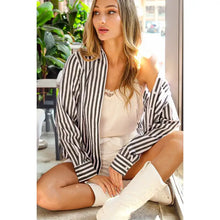 Load image into Gallery viewer, Charcoal Stripe Button Up - S-L