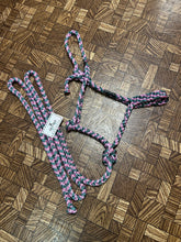 Load image into Gallery viewer, Pink/Dk Teal Mule Tape Halter