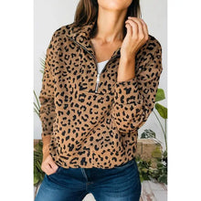 Load image into Gallery viewer, Leopard 1/4 Zip - S-XL