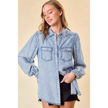 Load image into Gallery viewer, Denim Pearl Snap - L