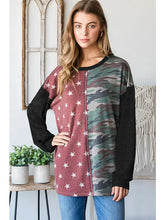 Load image into Gallery viewer, Stars &amp; Camo Long Sleeve - S-3X!!!