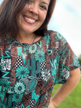 Load image into Gallery viewer, Tatoos in Turquoise Mesh T - S-XL