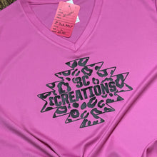 Load image into Gallery viewer, 3C Pink Alth. Vneck T- S-3X!!!