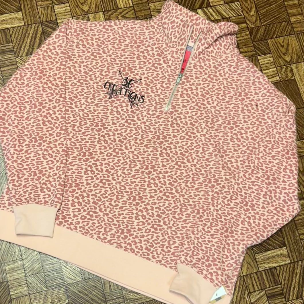 3C Cheetah 1/4 Zip - PINK - PRE-ORDER!