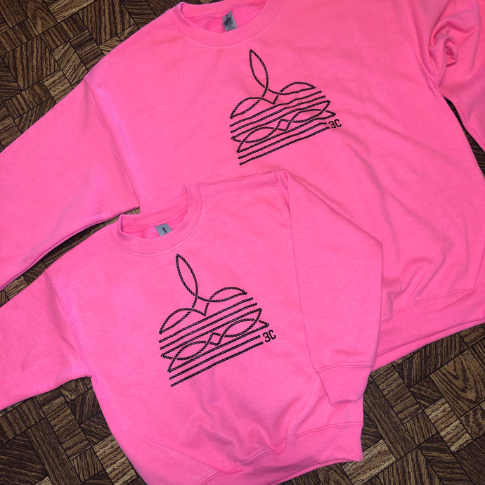 YOUTH Neon Pink Crew Sweatshirt - XS-L