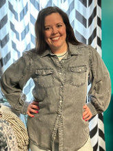 Load image into Gallery viewer, Denim Pearl Snap - L