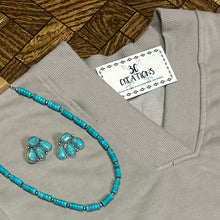 Load image into Gallery viewer, Emboirdered V-Neck- S-XL