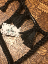 Load image into Gallery viewer, Black Fringe Cheek Mule Tape Halter