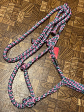 Load image into Gallery viewer, Lt Teal/Bubble Gum Mule Tape Halter