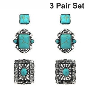 Stud Earring Set - 3 Styles