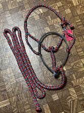 Load image into Gallery viewer, Denim/Red Rope Nose Mule Tape Halter