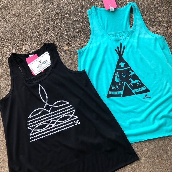 YOUTH Flowy Racerback Tank - 2 Colors! - S-L