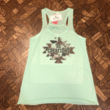 Load image into Gallery viewer, Mint Flowy Racerback Tank - XS-2X!!