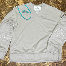 Load image into Gallery viewer, Emboirdered V-Neck- S-XL