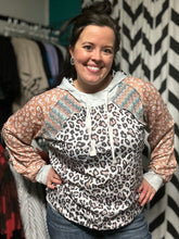 Load image into Gallery viewer, Cheetah &amp; Daisy Hoodie- S-XL