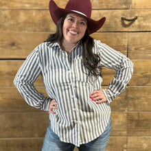 Load image into Gallery viewer, Charcoal Stripe Button Up - S-L