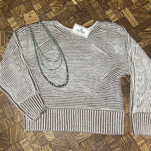 Load image into Gallery viewer, Cream/Brown Boat Neck Sweater S-2X