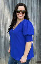 Load image into Gallery viewer, Royal Vneck Blouse - S-L
