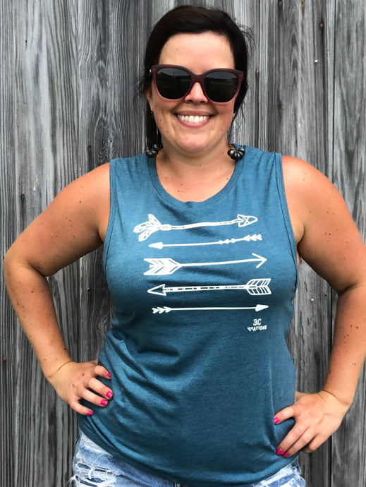 H. Teal Muscle Tank - S & XL