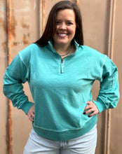 Load image into Gallery viewer, Pink Long Crop, 1/4 Zip - S &amp; L