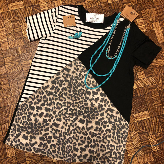 Cheetah Color Block T - S-3X !!!