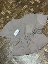 Load image into Gallery viewer, Mocha Thick Ribbed T - S/M &amp; L/XL