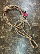 Load image into Gallery viewer, Lt Orange/Chocolate Rope Nose Mule Tape Halter