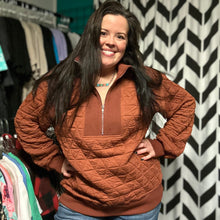 Load image into Gallery viewer, Rust Geo 1/4 Zip - S-XL