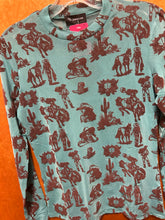 Load image into Gallery viewer, Turq/Brown 3D Mesh Top - S-L