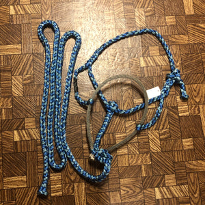 Lt Teal/Royal Rope Nose Mule Tape Halter