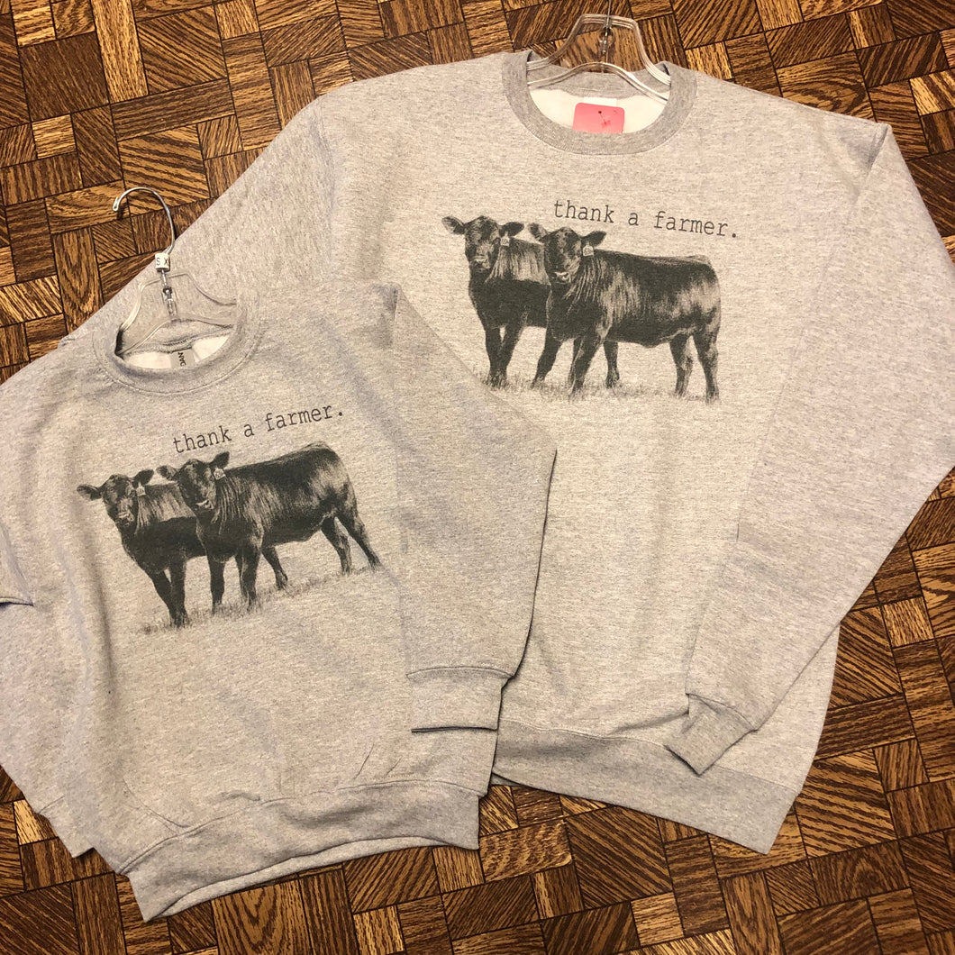 YOUTH Thank a Farmer. Crew - XS-XL