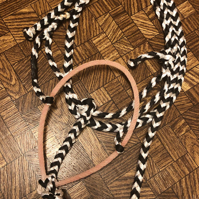 Black/White Rope Nose Mule Tape Halter - *Purple* Rope