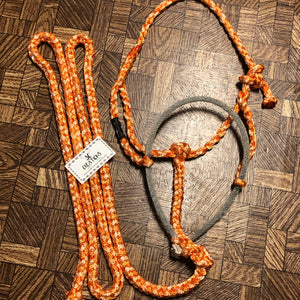 Orange/Lt Orange Rope Nose Mule Tape Halter