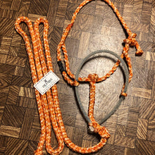 Load image into Gallery viewer, Orange/Lt Orange Rope Nose Mule Tape Halter