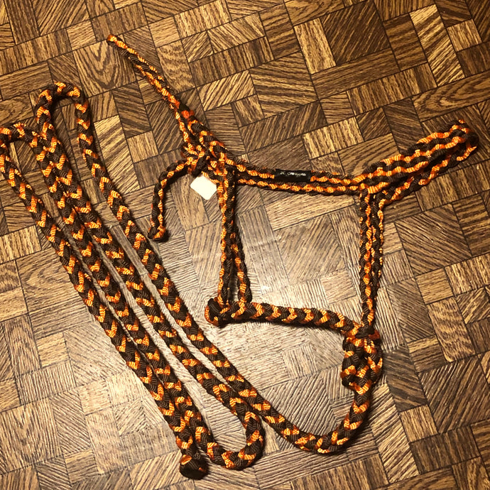 Brown/Orange Mule Tape Halter