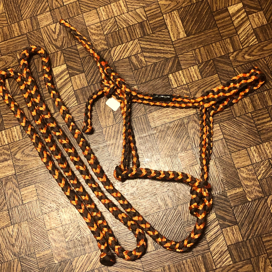 Brown/Orange Mule Tape Halter