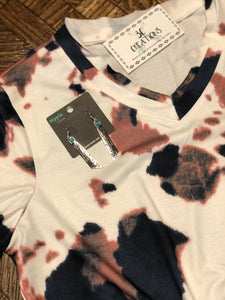 Cowhide Vneck - S