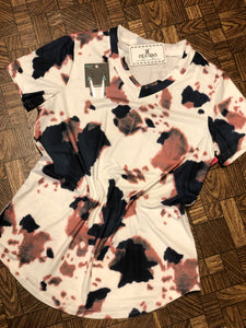 Cowhide Vneck - S