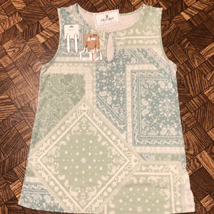 Sage Paisley Tank - S-3X!!!