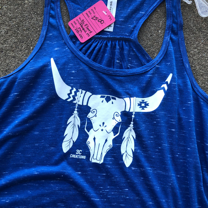 3C Flowy Racerback Tank - Royal XL