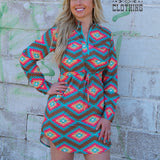 Load image into Gallery viewer, Aztec Dress - S-XL!!