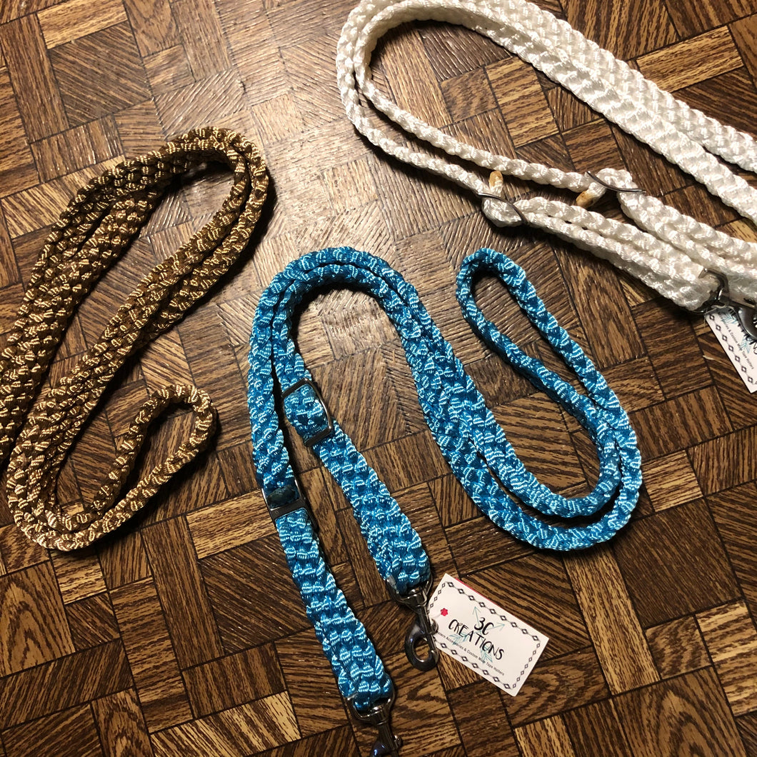 7' Flat Reins - 3 Strand - ALL COLORS!