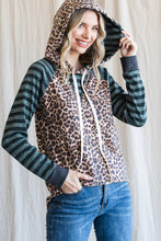 Load image into Gallery viewer, Cheetah &amp; Stripes Hoodie - L &amp; XL